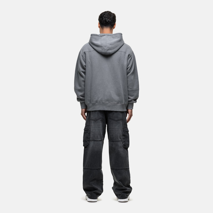 Good For Nothing Arch Washed Grey Zip Hoodie