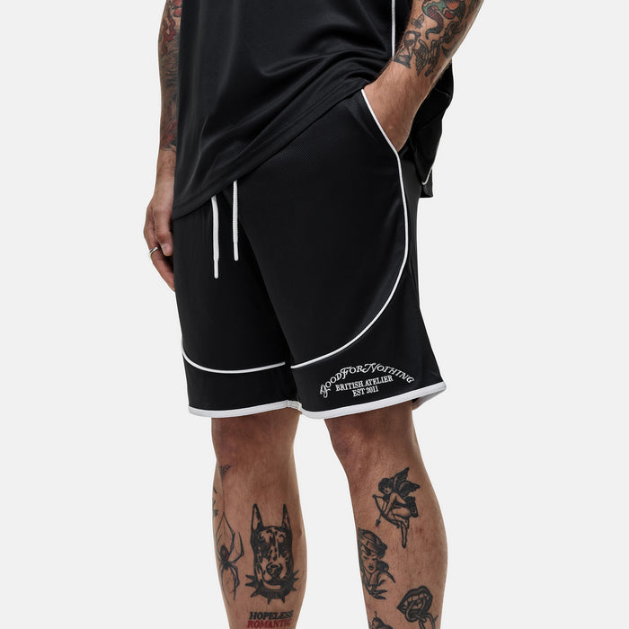 Good For Nothing Atelier Mesh Black Shorts