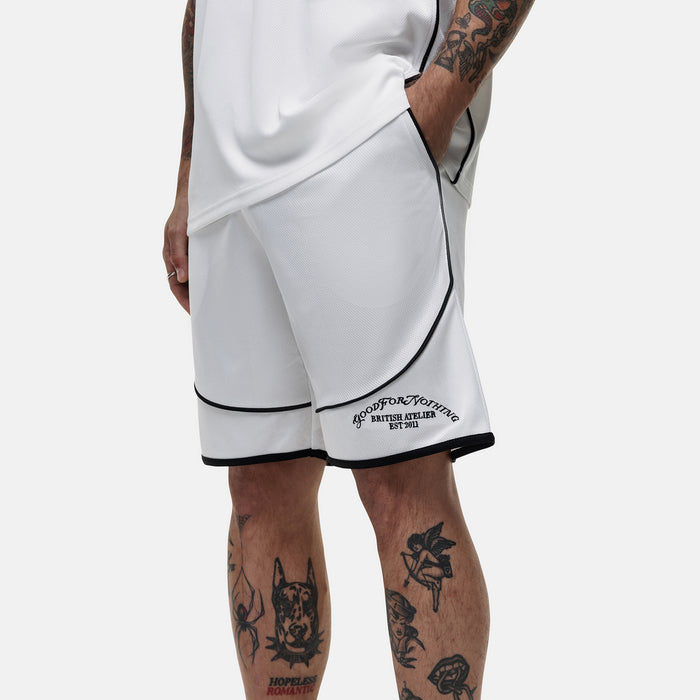 Good For Nothing Atelier Mesh White Shorts
