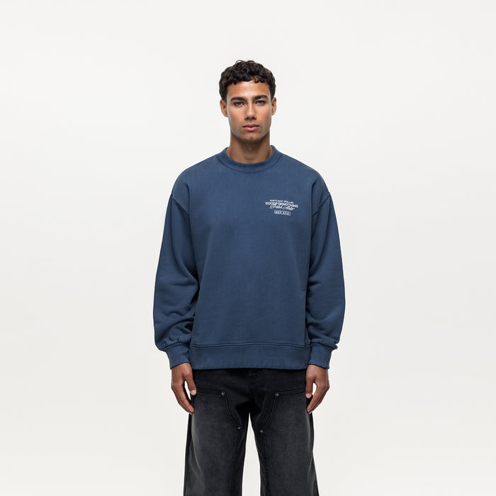 good for nothing Atelier Navy Washed Sweatshirt