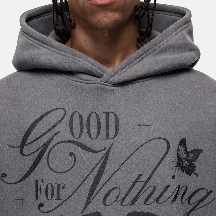 Good For Nothing Blossom Washed Grey Hoodie