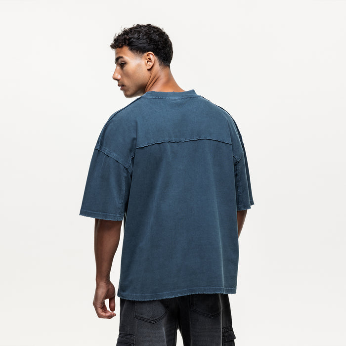 Good For Nothing Boxy Washed Blue T-shirt