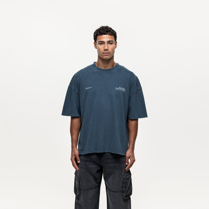 good for nothing Boxy Washed Blue T-shirt