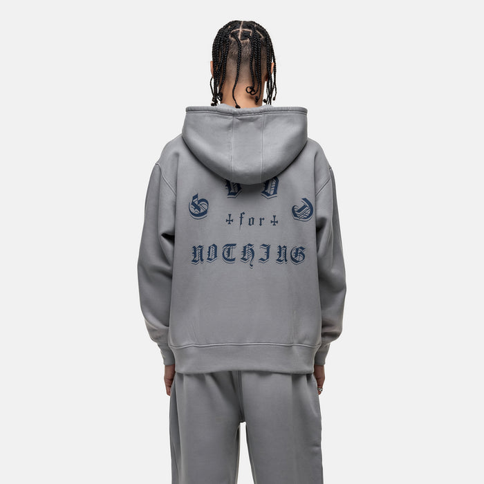 Good For Nothing California Washed Grey Zip Hoodie