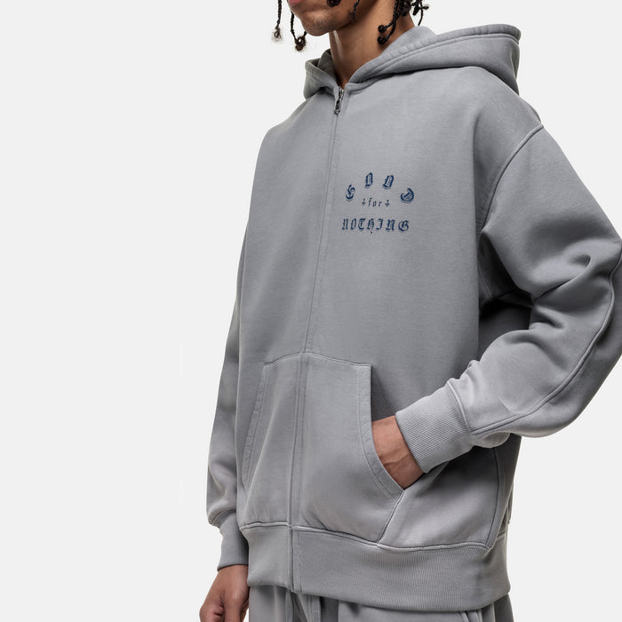 Good For Nothing California Washed Grey Zip Hoodie