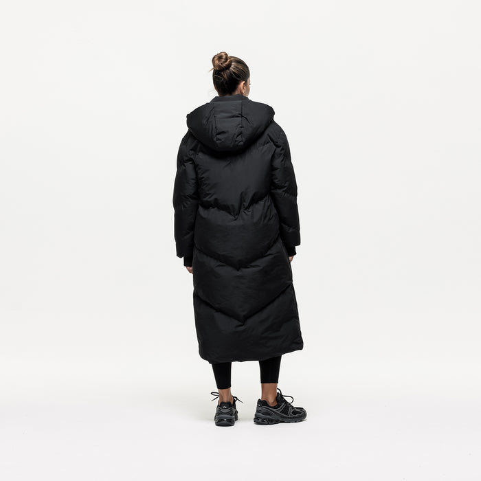 Good For Nothing Chevron Black Maxi Puffer Jacket