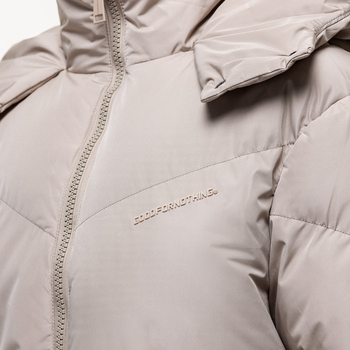 Good For Nothing Chevron Stone Maxi Puffer Jacket