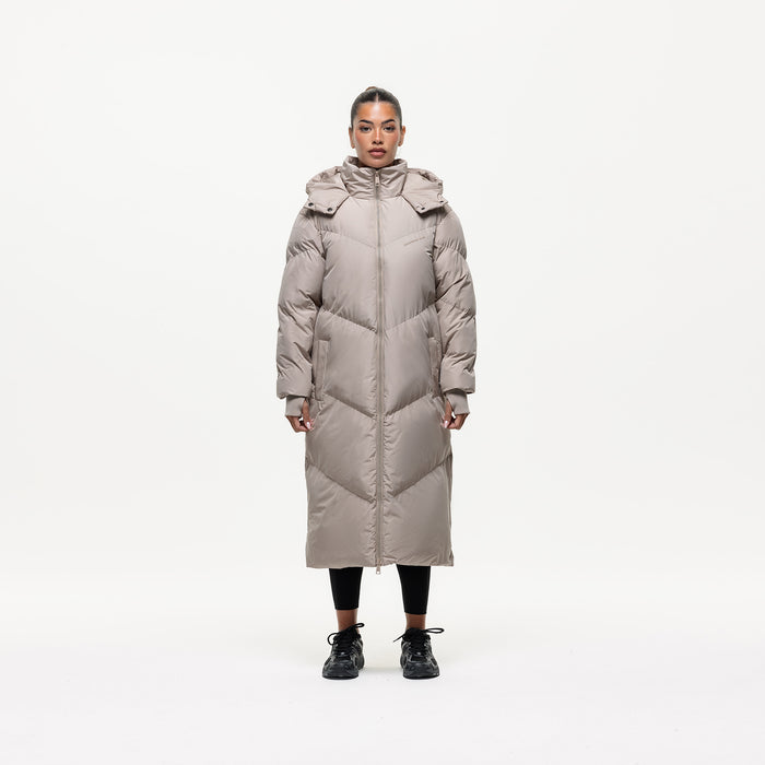 good for nothing Chevron Stone Maxi Puffer Jacket