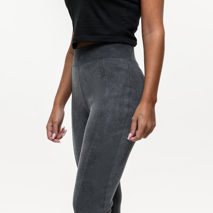 Good For Nothing Contour Acid Wash Black Legging