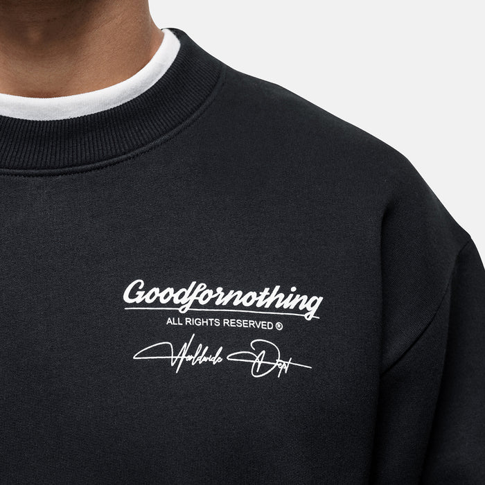 Good For Nothing Cult Butterfly Black Sweatshirt