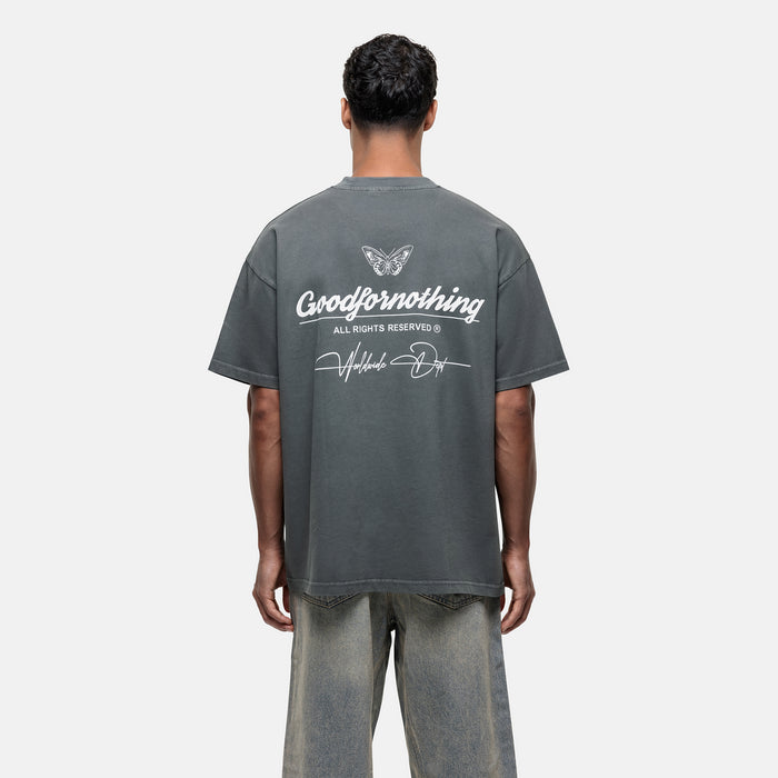 Good For Nothing Cult Butterfly Grey T-shirt