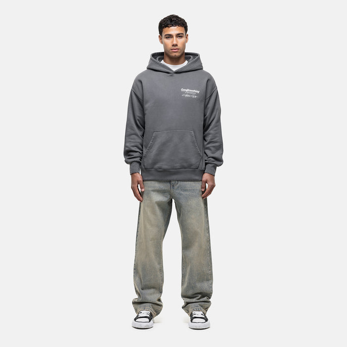 Good For Nothing Cult Butterfly Grey Washed Hoodie