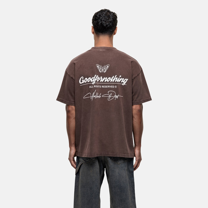 Good For Nothing Cult Butterfly Rust T-shirt