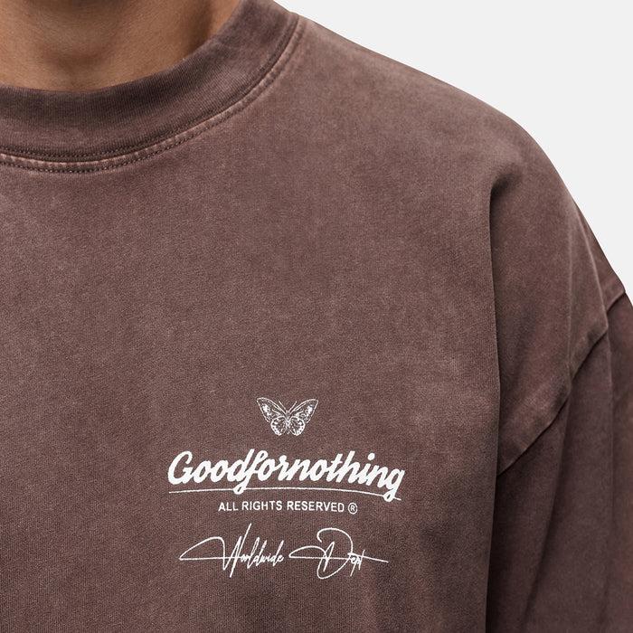 Good For Nothing Cult Butterfly Rust T-shirt
