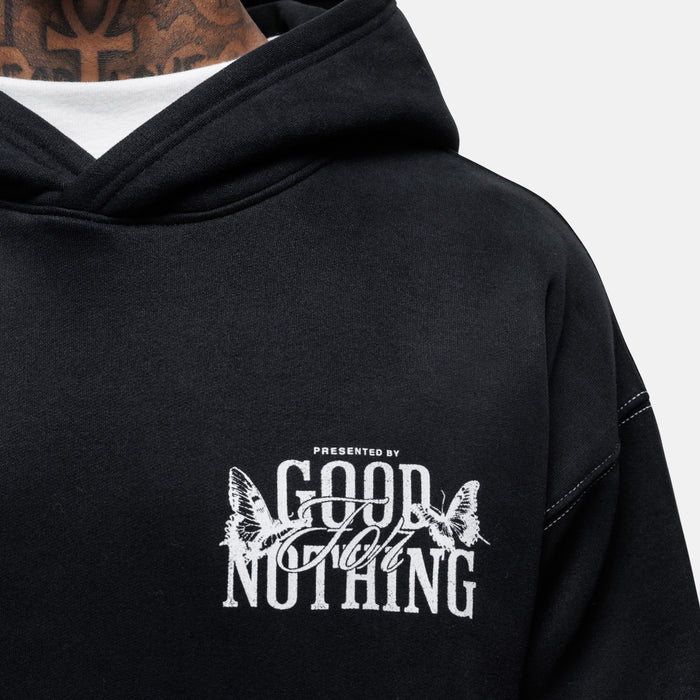 Good For Nothing Dakota Butterfly Black Hoodie