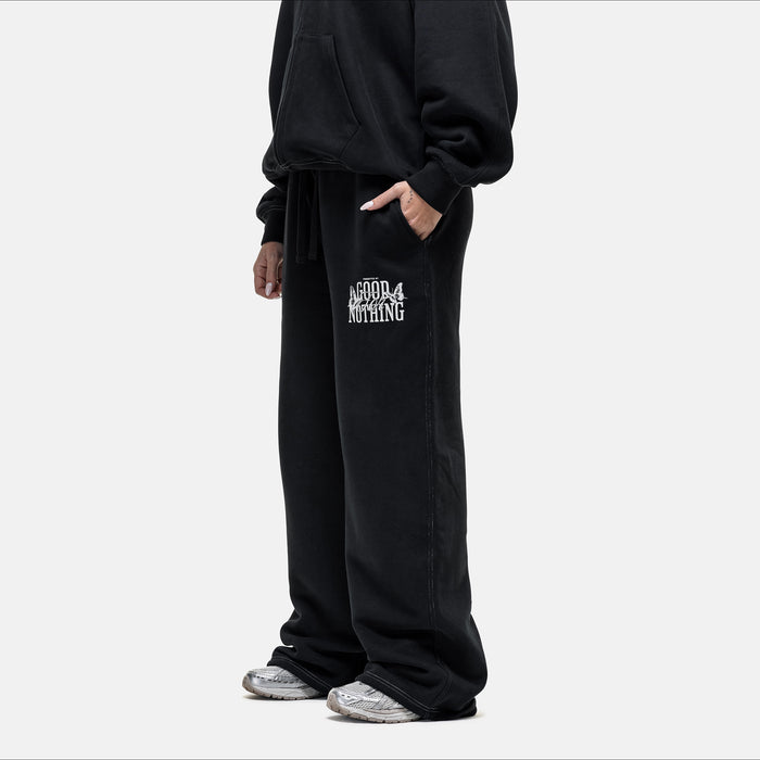 Good For Nothing Dakota Butterfly Black Sweatpants