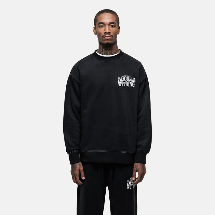 good for nothing Dakota Butterfly Black Sweatshirt