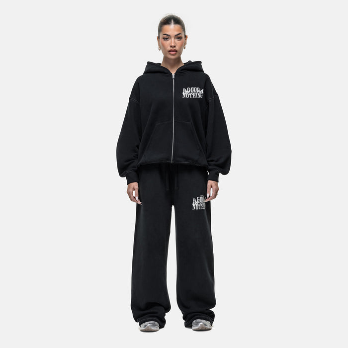 Good For Nothing Dakota Butterfly Black Zip Hoodie