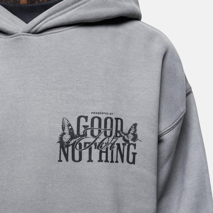 Good For Nothing Dakota Butterfly Grey Hoodie