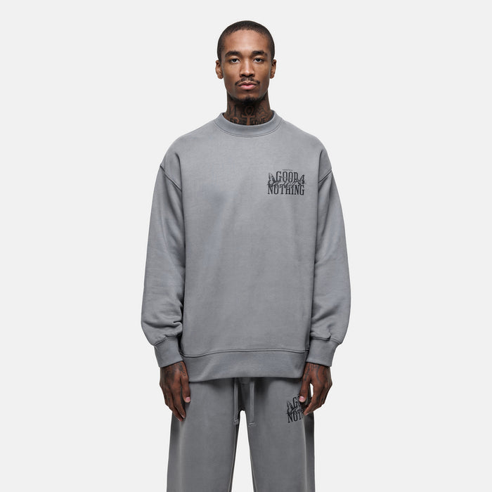 good for nothing Dakota Butterfly Grey Sweatshirt