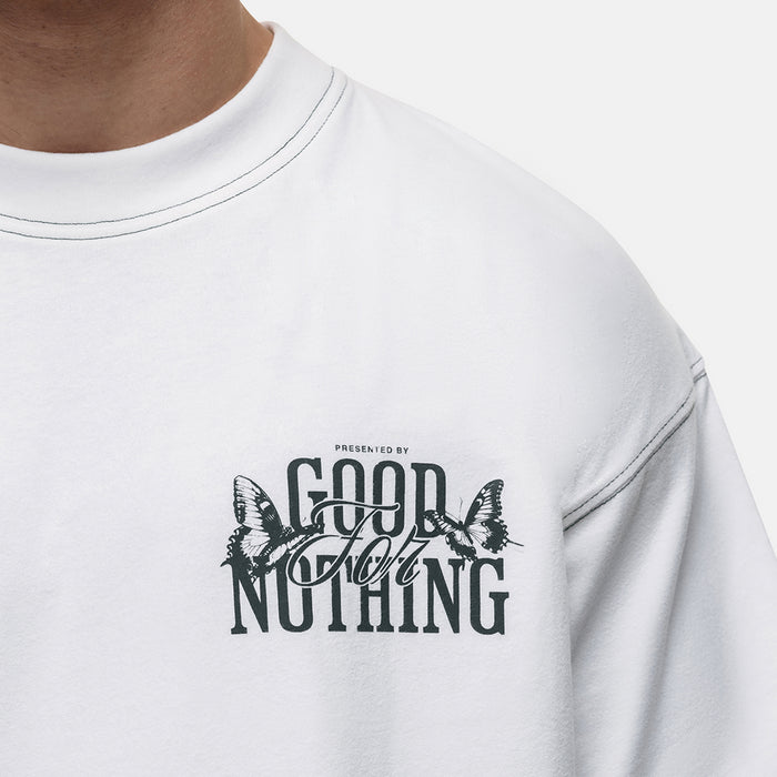 Good For Nothing Dakota Butterfly White T-shirt