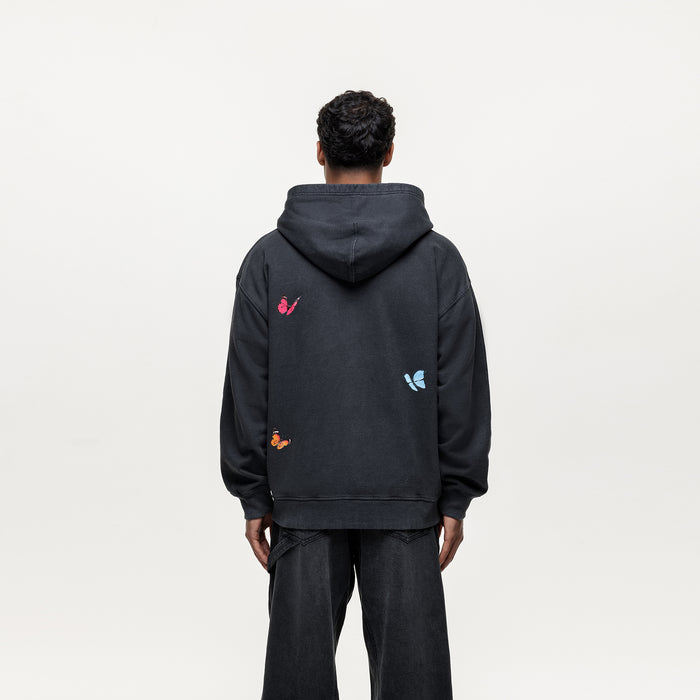 Good For Nothing Flight Washed Black Zip Hoodie