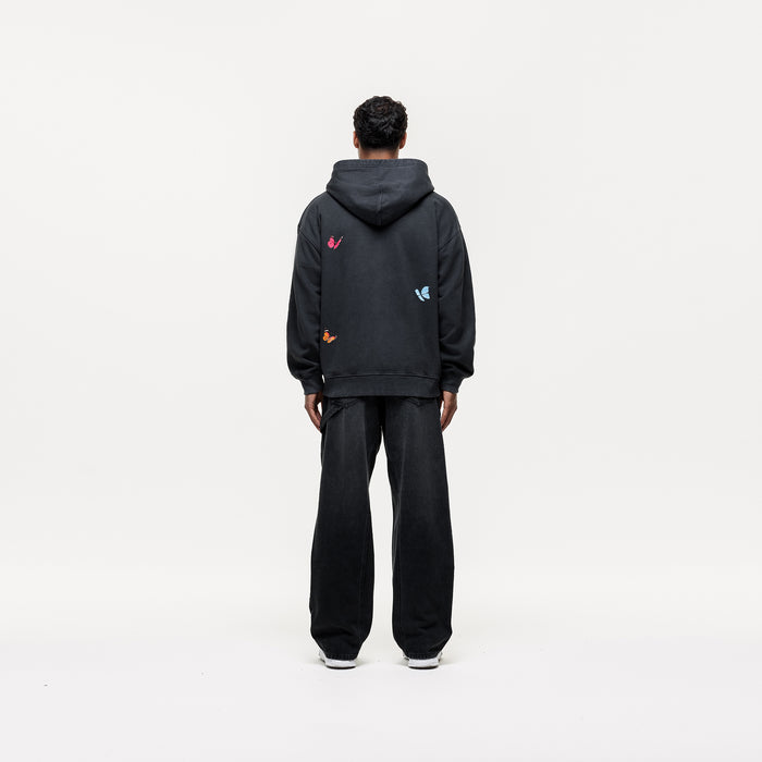 Good For Nothing Flight Washed Black Zip Hoodie