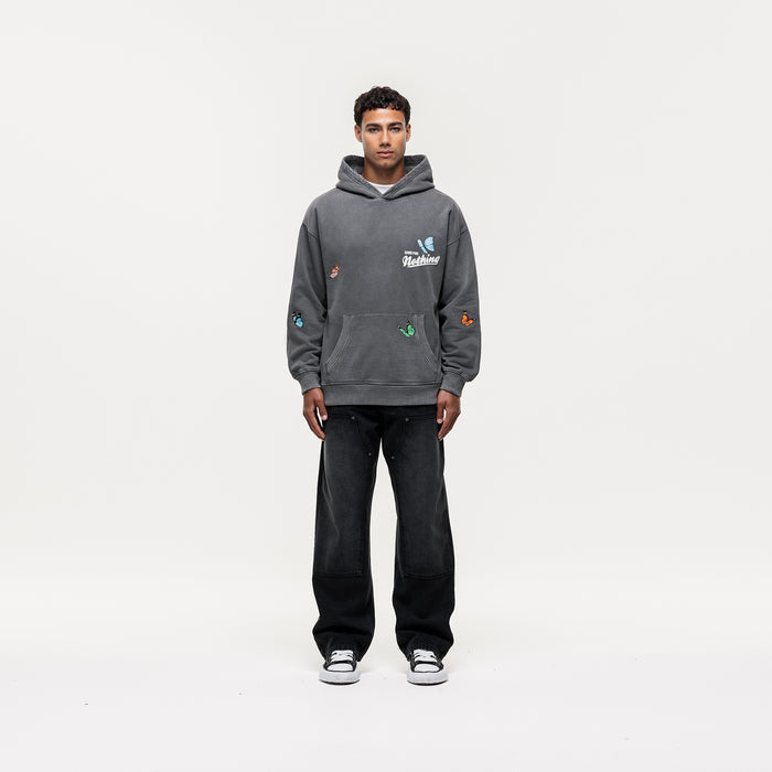 Good For Nothing Flight Washed Grey Hoodie