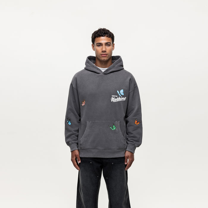 good for nothing Flight Washed Grey Hoodie