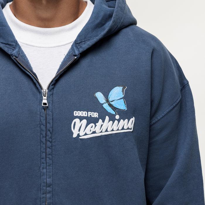 Good For Nothing Flight Washed Navy Zip Hoodie