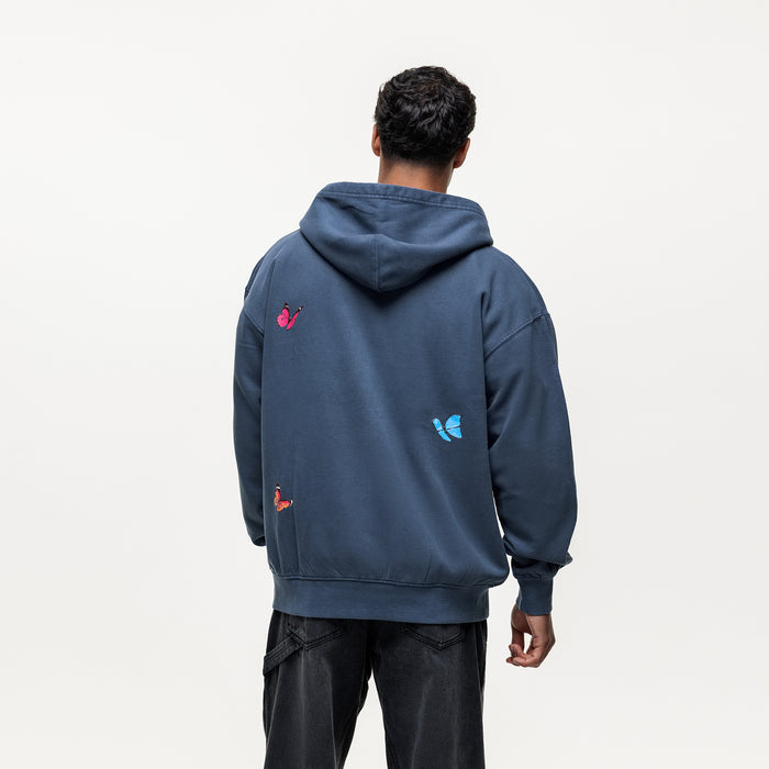 Good For Nothing Flight Washed Navy Zip Hoodie