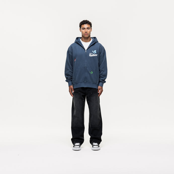 Good For Nothing Flight Washed Navy Zip Hoodie