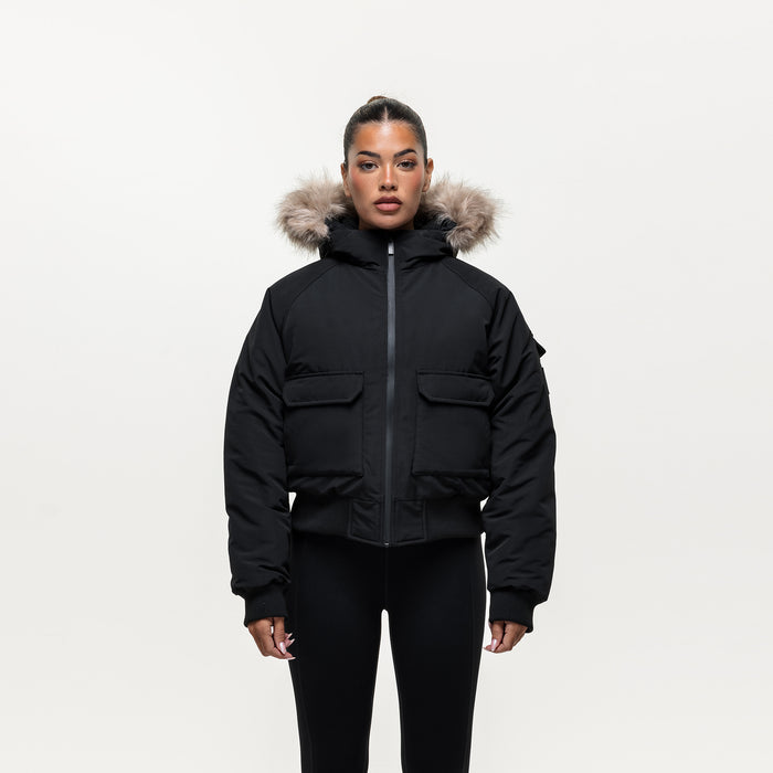 good for nothing Fortitude Black Parka Bomber