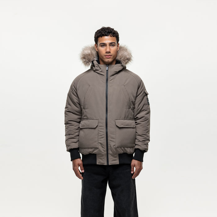 good for nothing Fortitude Taupe Parka Bomber