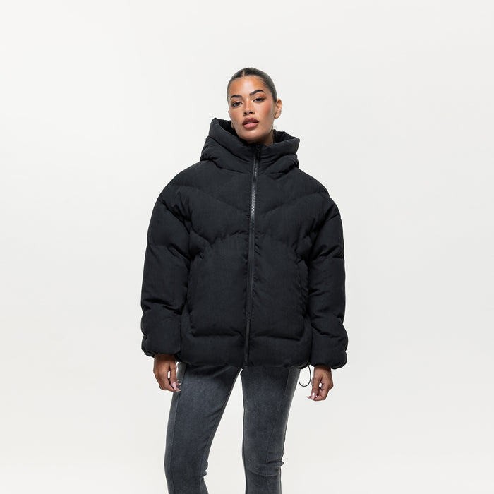 good for nothing Glacier Black Puffer Coat