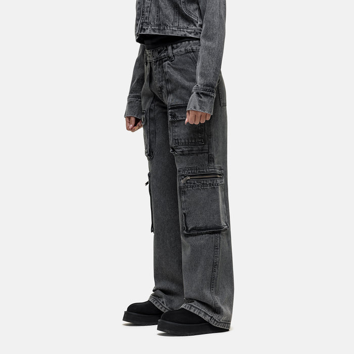 Good For Nothing Industry Washed Grey Denim Jeans