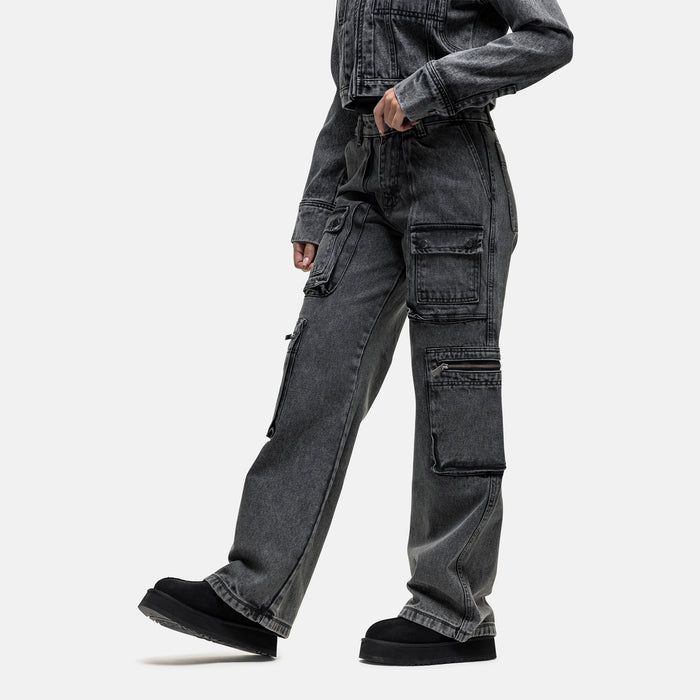 Good For Nothing Industry Washed Grey Denim Jeans