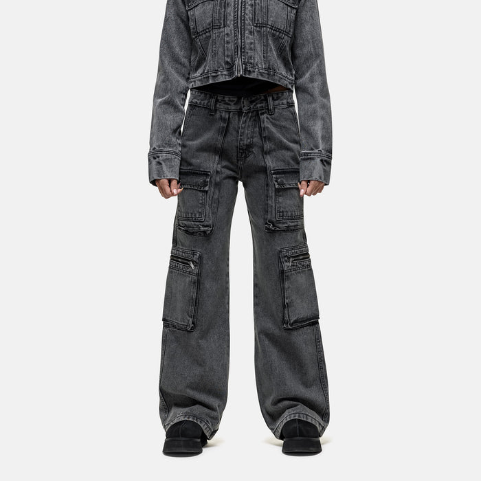 good for nothing Industry Washed Grey Denim Jeans