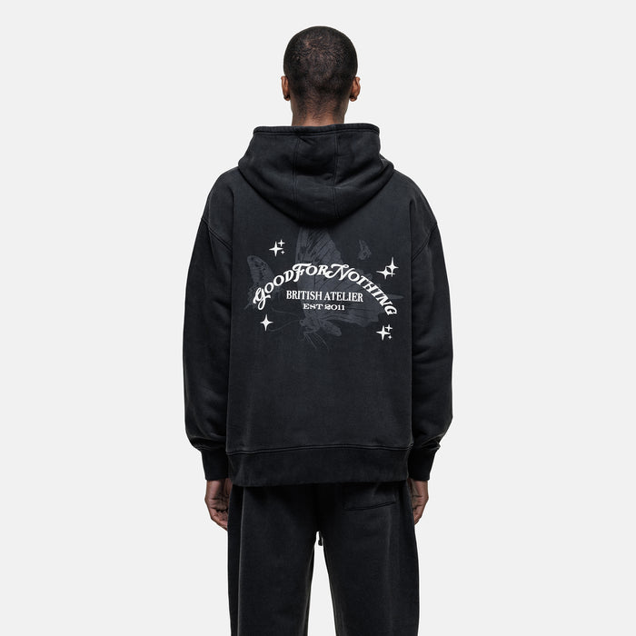 good for nothing Liberty Washed Black Hoodie