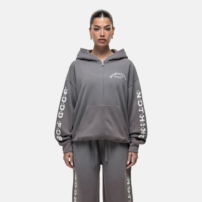 good for nothing Liberty Washed Grey Hoodie