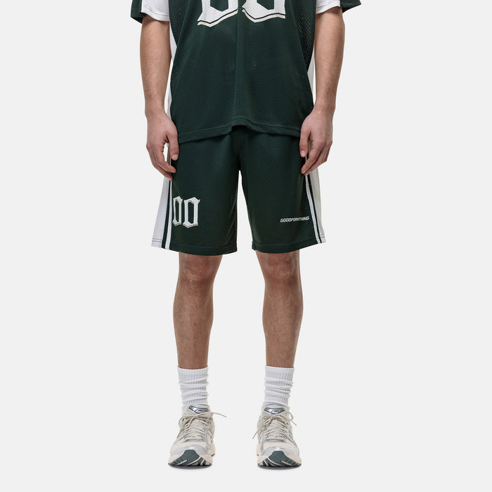 good for nothing Mesh Jersey Green Shorts