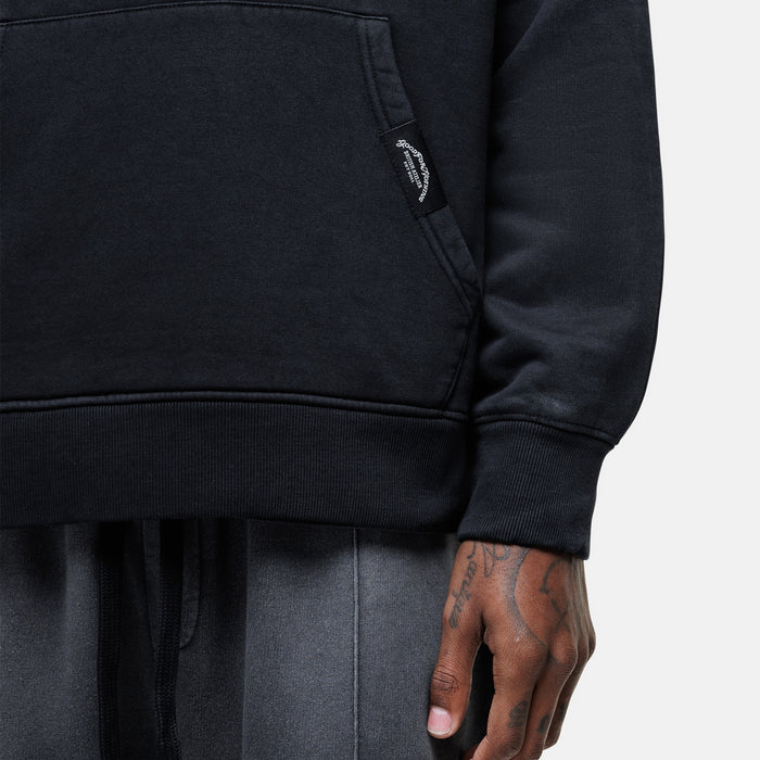 Good For Nothing Nebraska Faded Black Hoodie