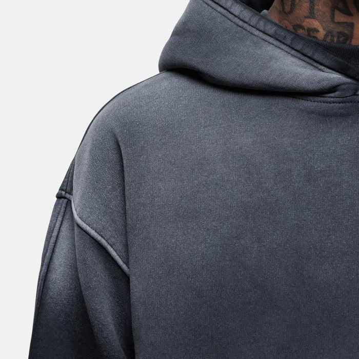 Good For Nothing Nebraska Faded Black Hoodie