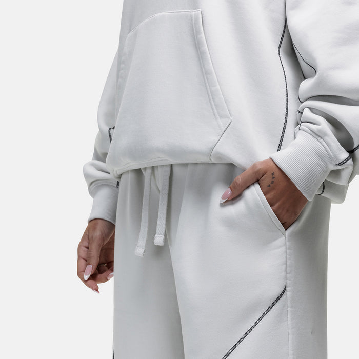 Good For Nothing Overlock Vintage White Hoodie