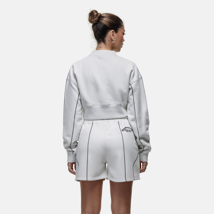 Good For Nothing Overlock Vintage White Shorts