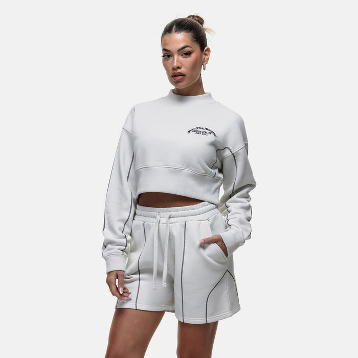 Good For Nothing Overlock Vintage White Shorts