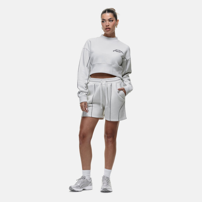 Good For Nothing Overlock Vintage White Sweatshirt