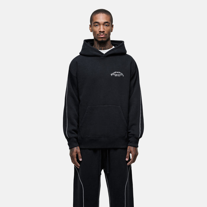 good for nothing Overlock Washed Black Hoodie