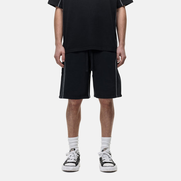 good for nothing Overlock Washed Black Shorts