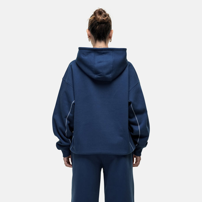 Good For Nothing Overlock Washed Blue Hoodie